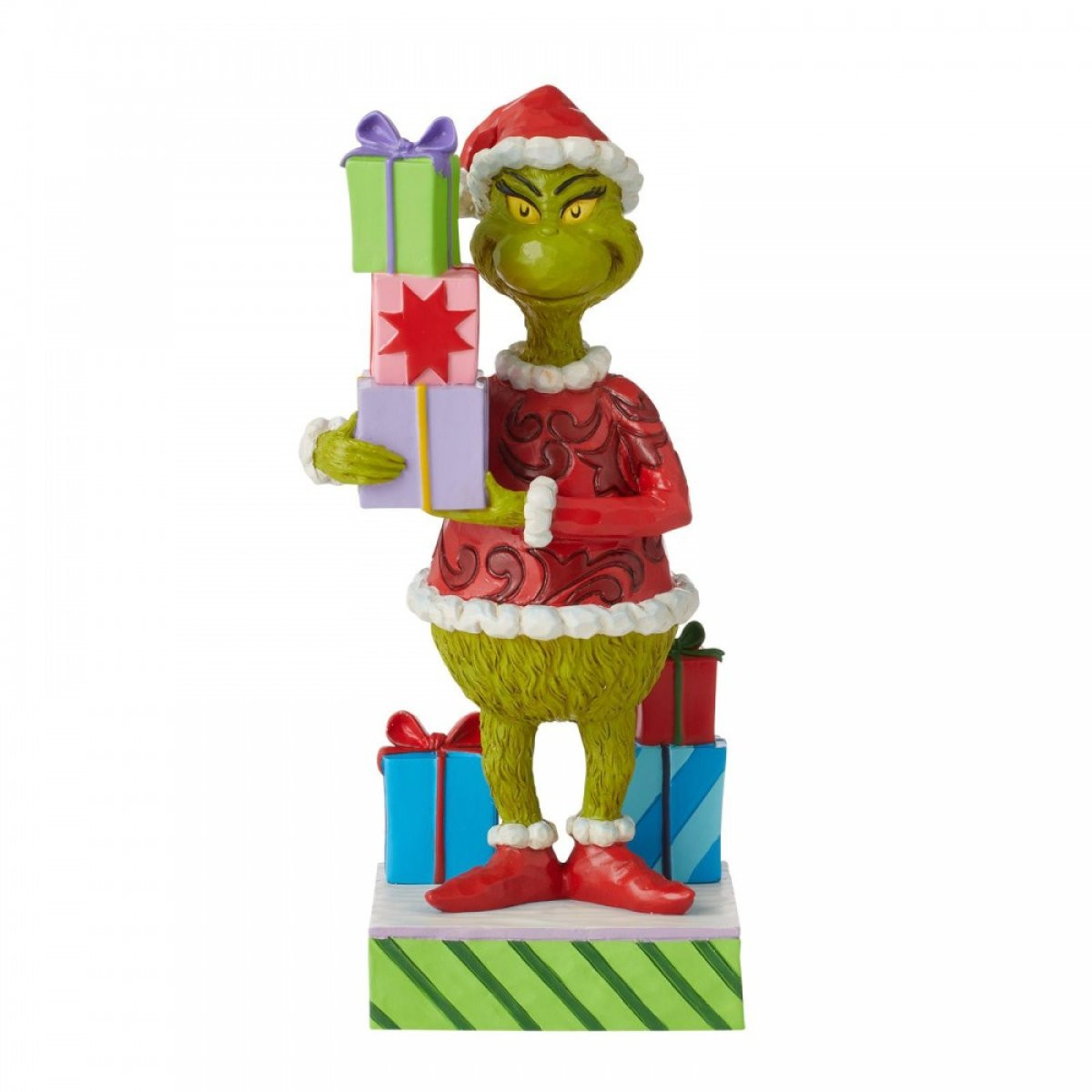 GRINCH HOLDING PRESENTA - JIM SHORE GRINCH