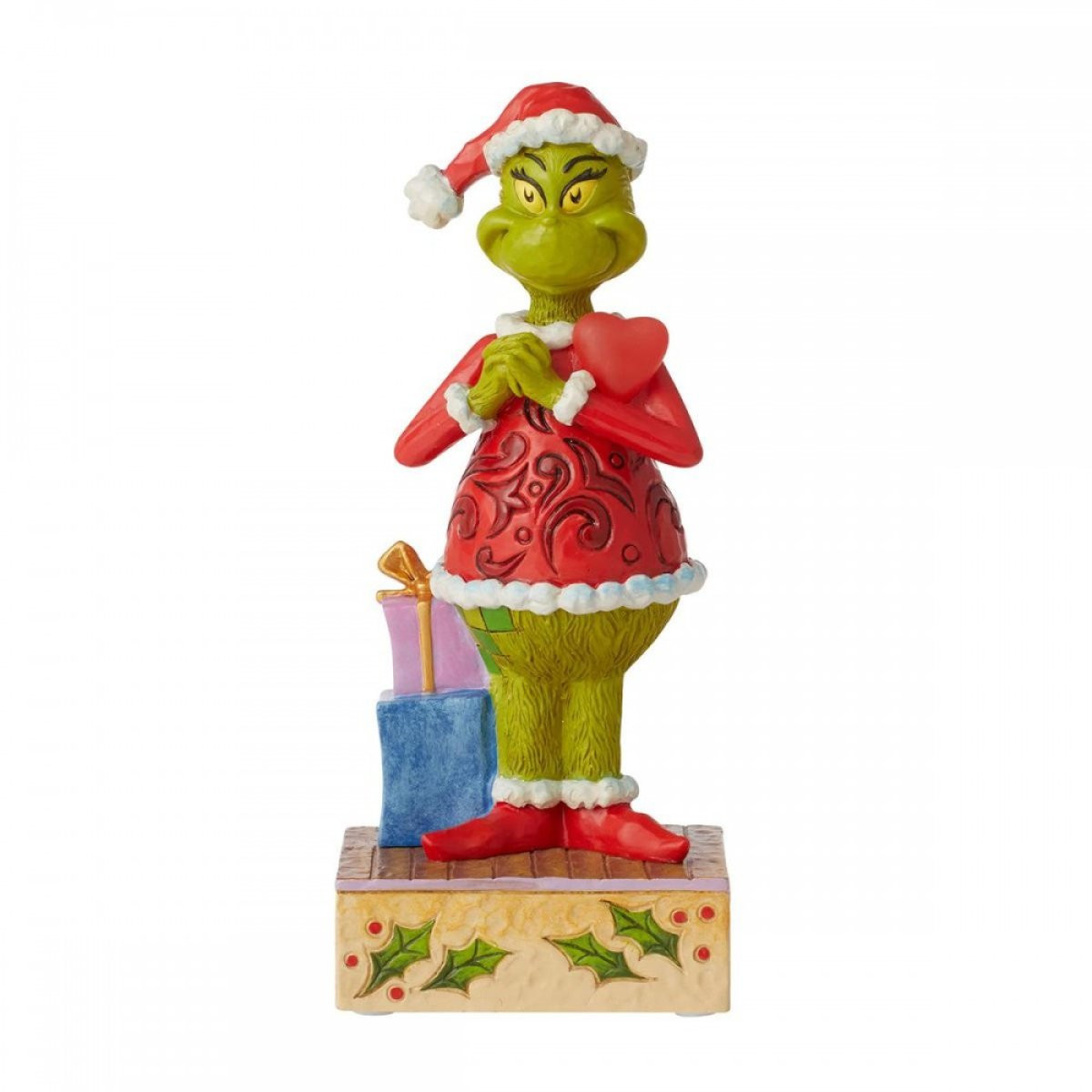 FELIZ GRINCH CON CORAZÓN PARPADEO - JIM SHORE GRINCH