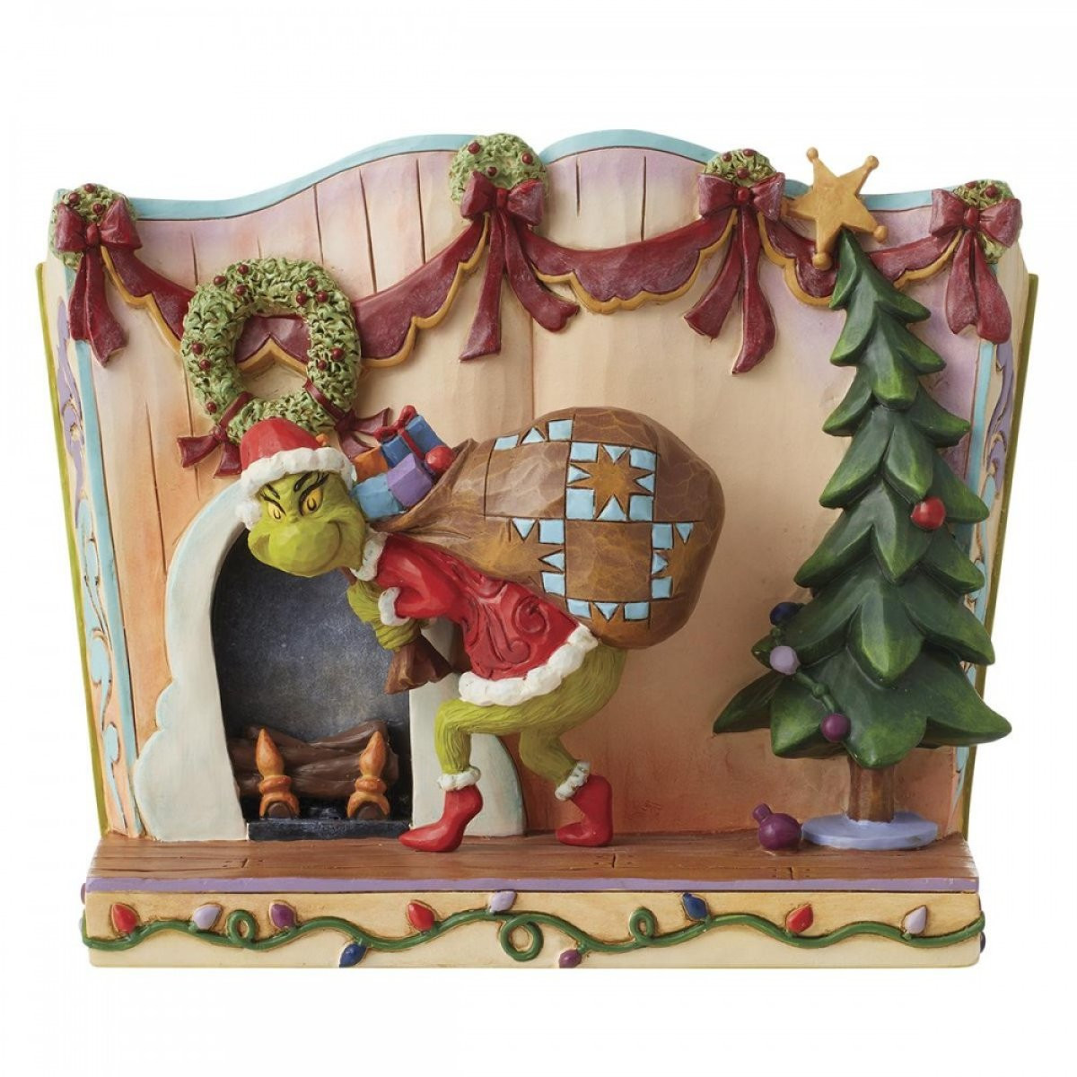 GRINCH ROBANDO REGALOS - JIM SHORE GRINCH