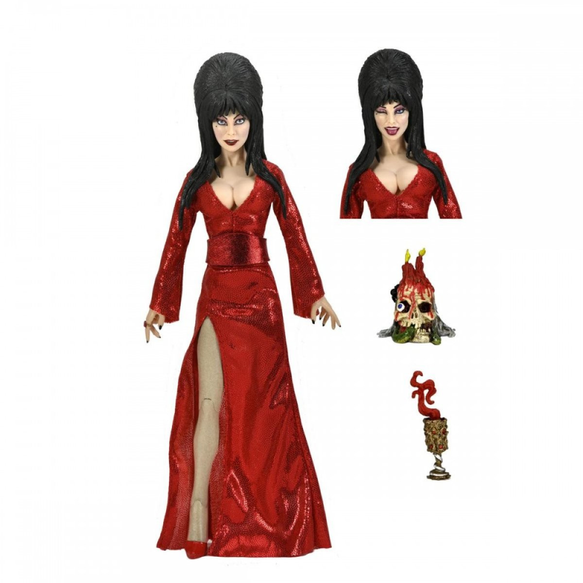 ELVIRA – FIGURA DE ACCIÓN VESTIDA – ELVIRA “ROJA, MIEDO Y ABUCHEO"