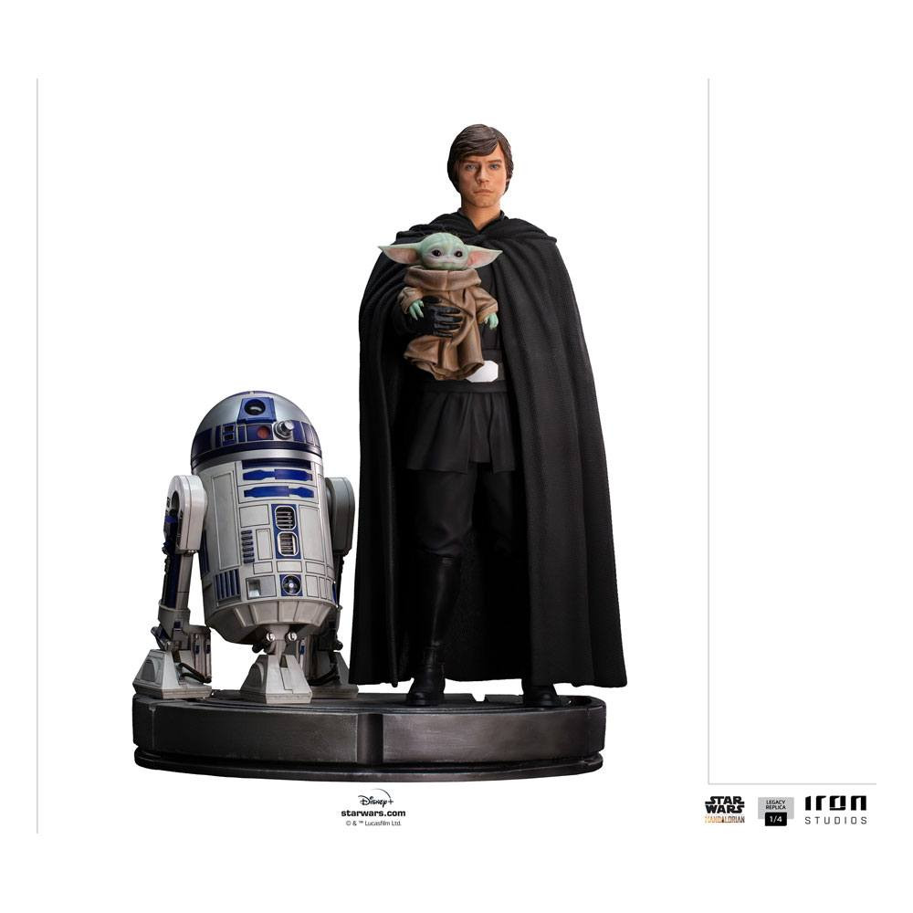 El Mandaloriano Luke Skywalker, R2-D2 y Grogu Art Scale - Star Wars