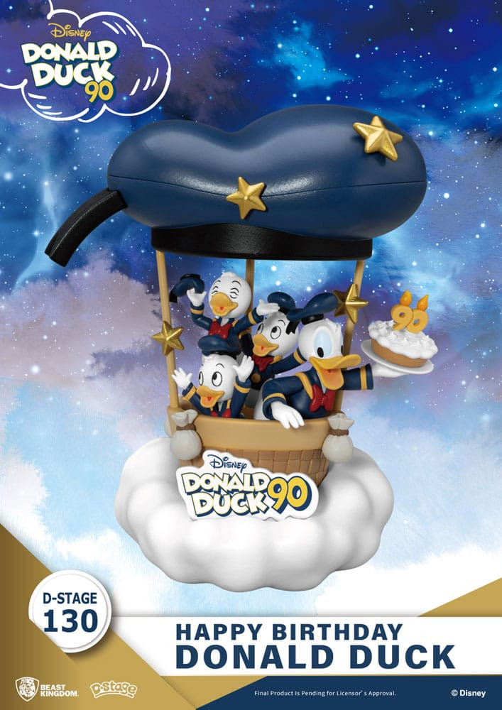 Diorama Donald Pato 90º-Feliz Cumpleaños - Disney D-Stage