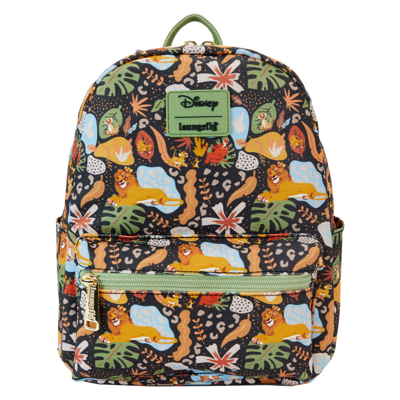 Mini Mochila cuadrada de lona con estampado integral de silueta del 30 aniversario El Rey León - DISNEY LOUNGEFLY