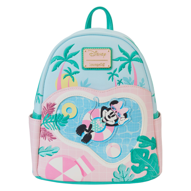 Mini mochila de vacaciones junto a la piscina de Minnie Mouse - DISNEY LOUNGEFLY