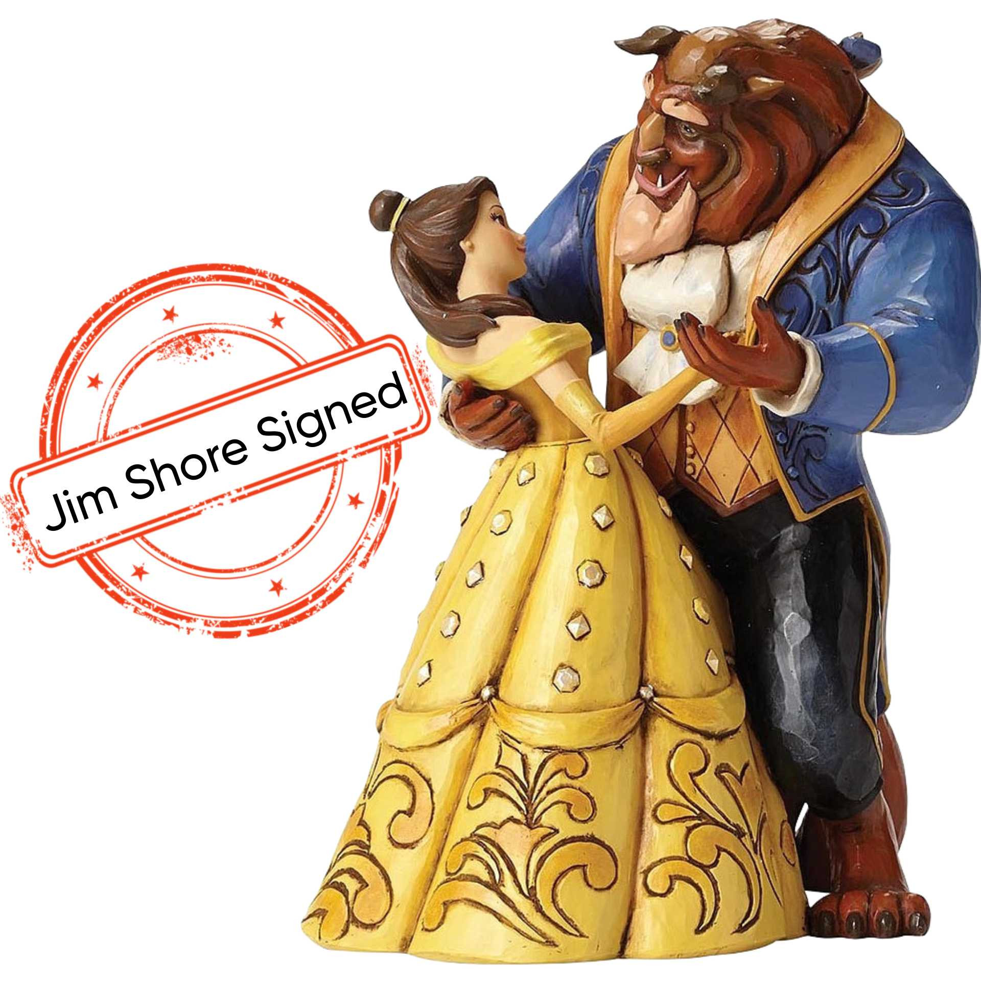 LA BELLA Y LA BESTIA BAILANDO [FIRMADA POR JIM SHORE] - DISNEY TRADITIONS