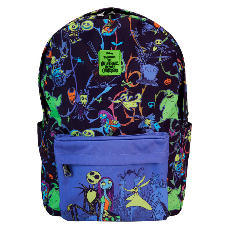 Mochilas Nightmare Before Christmas brillo neón - DISNEY LOUNGEFLY