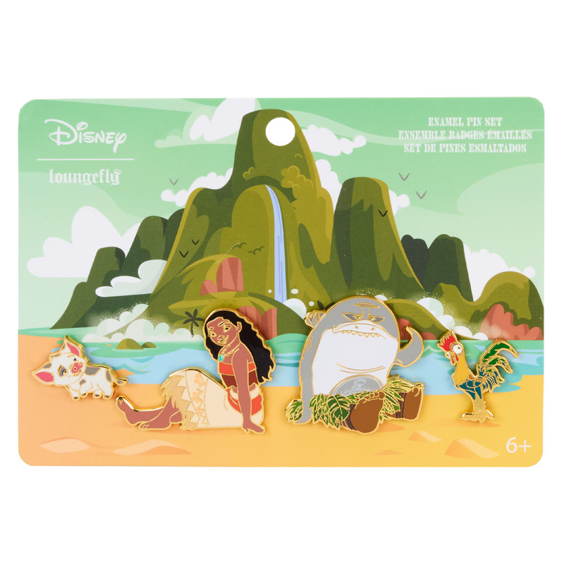 Conjunto de pines de piezas de olas del océano de Moana - DISNEY LOUNGEFLY