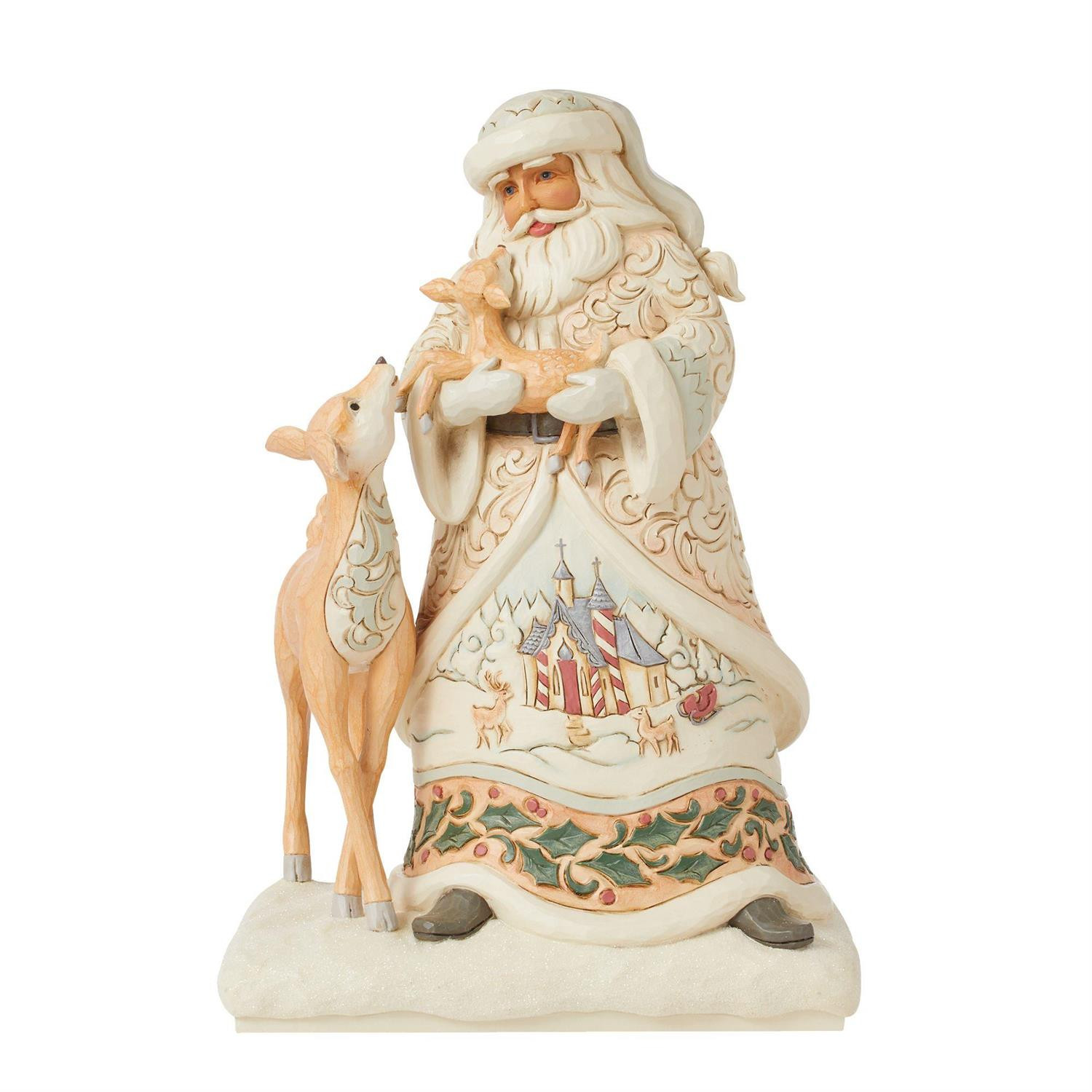 Santa Holding Fawn - JIM SHORE HEARTWOOD CREEK