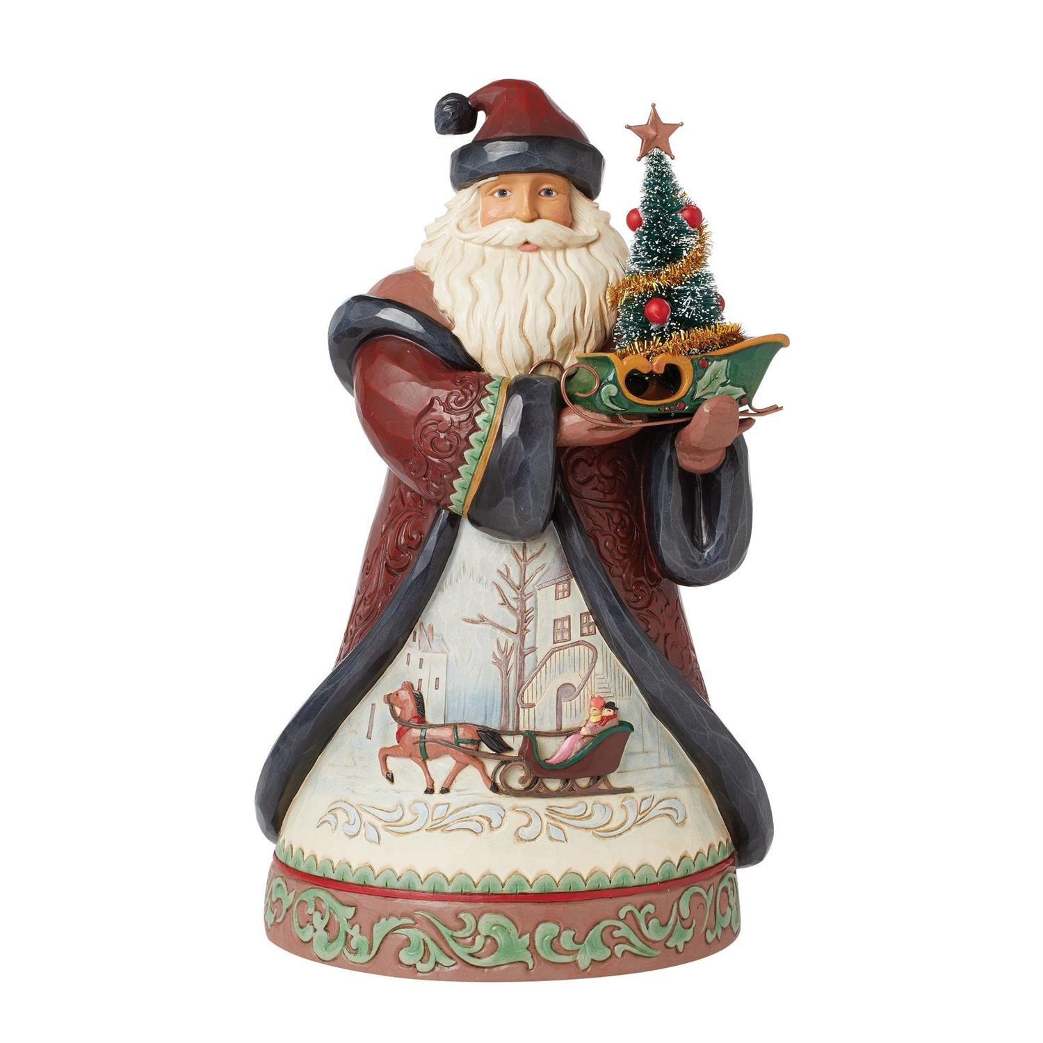 Figura de Santa Claus Árbol Trineo - JIM SHORE HEARTWOOD CREEK