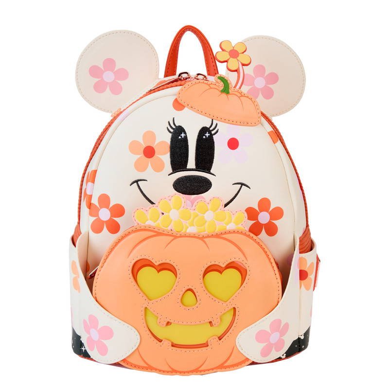 Mini mochila fosforescente disfraz de Minnie fantasma floral - DISNEY LOUNGEFLY