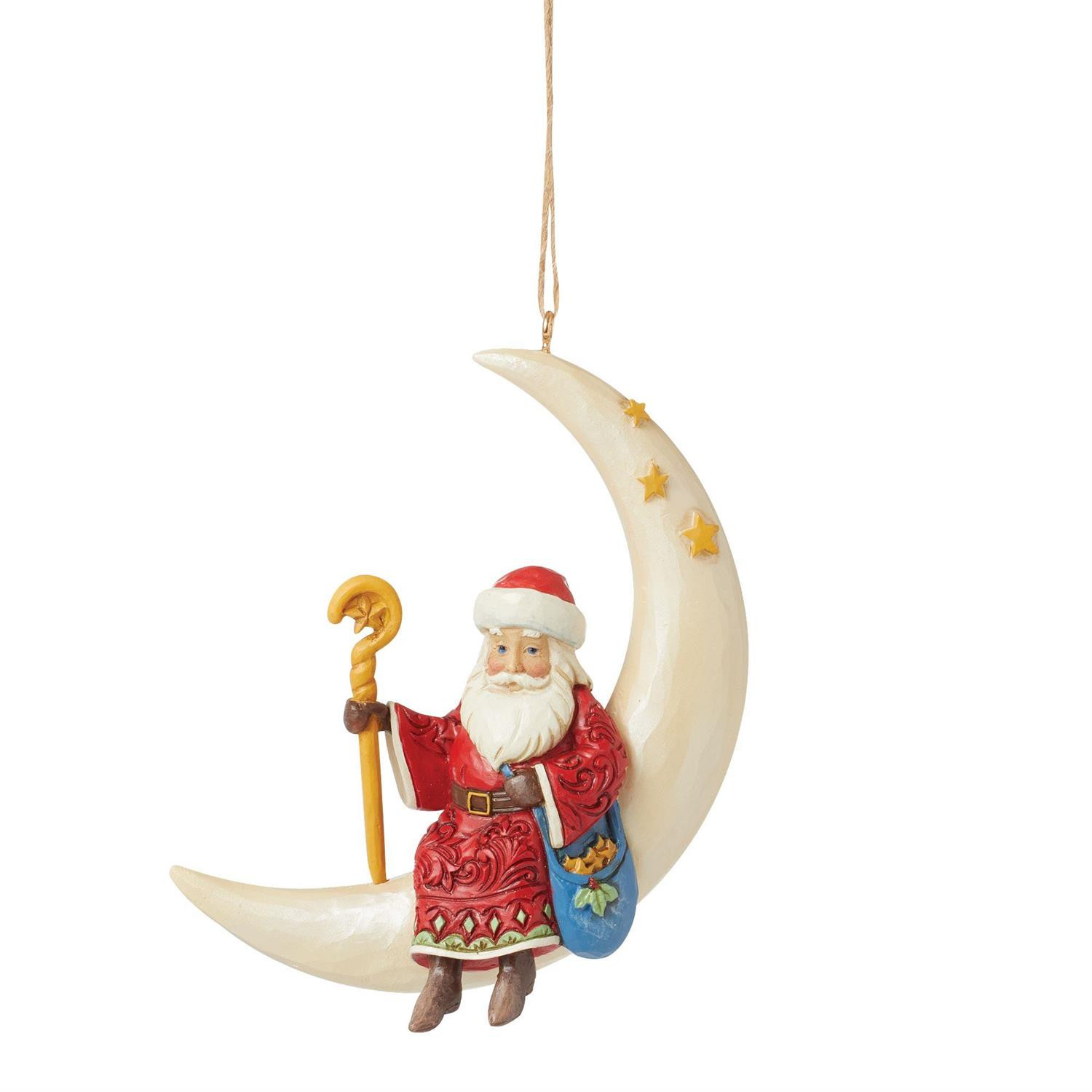 Colgante de luna de Papá Noel - JIM SHORE HEARTWOOD CREEK