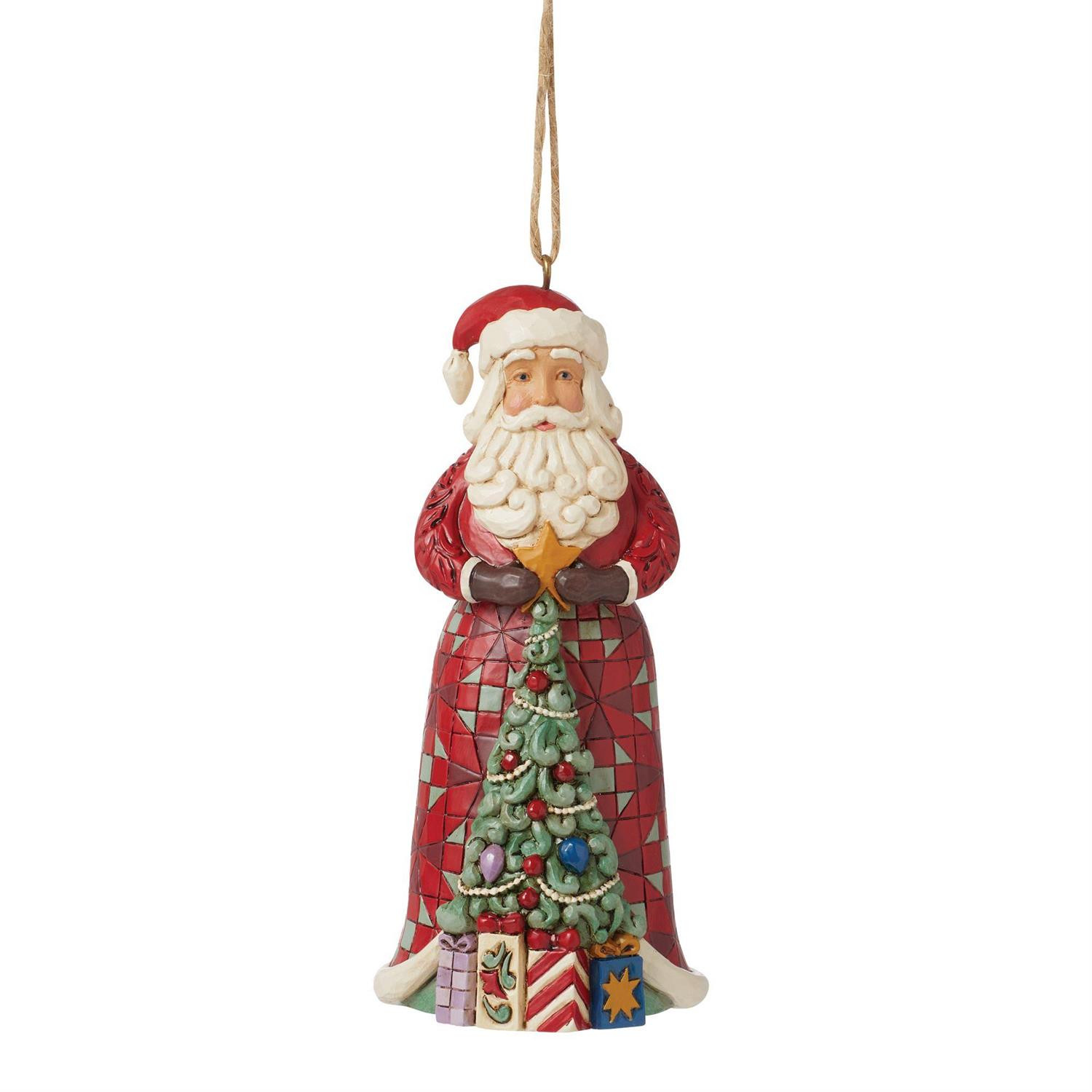 Colgante de Navidad Santa Claus - JIM SHORE HEARTWOOD CREEK