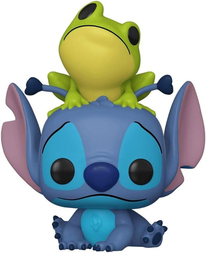 Figura de vinilo POP! de Lilo & Stitch Stitch con rana 9 cm