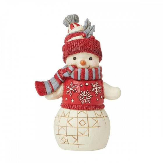 Figura muñeco de nieve Navidad nórdico con sombrero - JIM SHORE HEARTWOOD CREEK