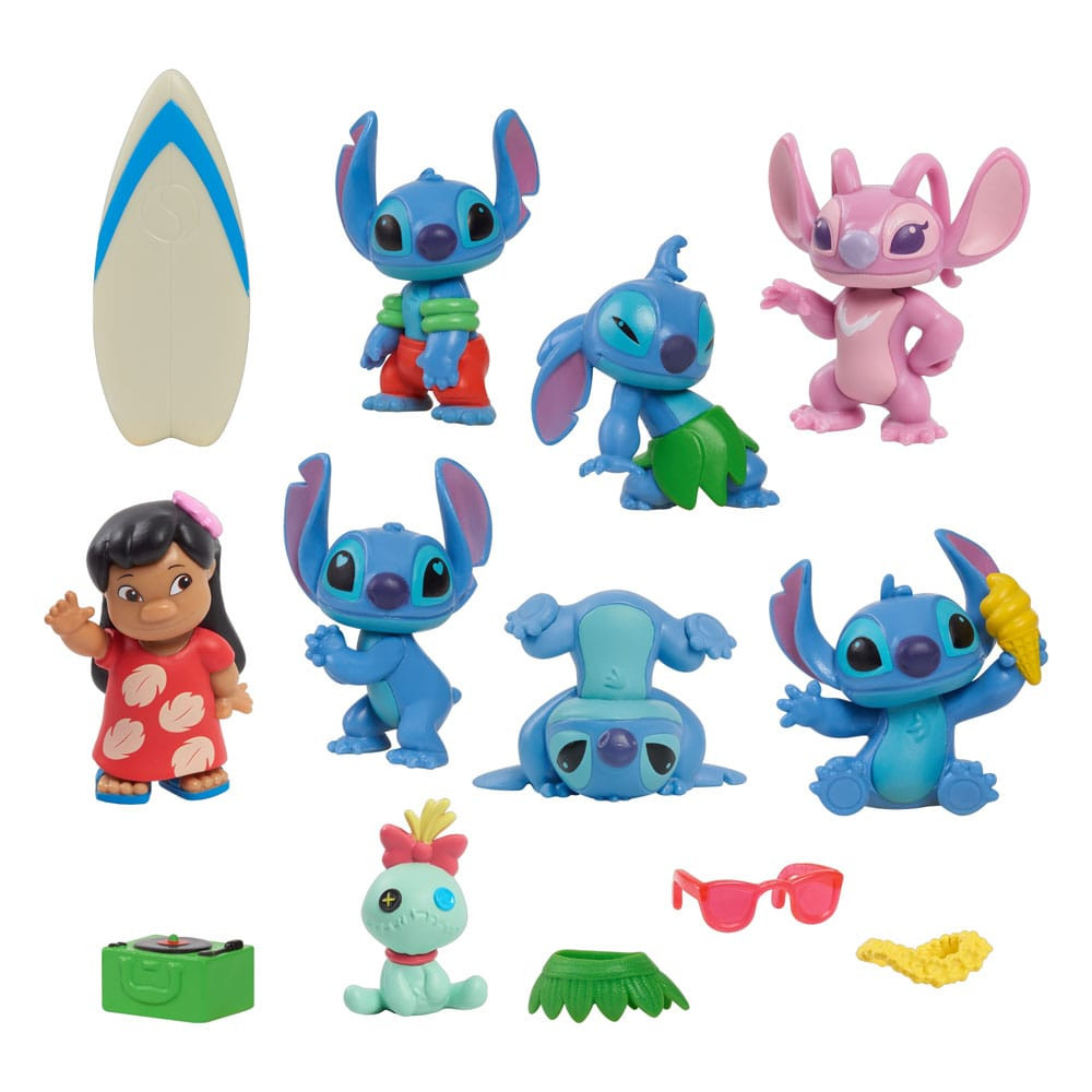 Pack 8 figuras Deluxe Stitch - Disney Lilo & Stitch