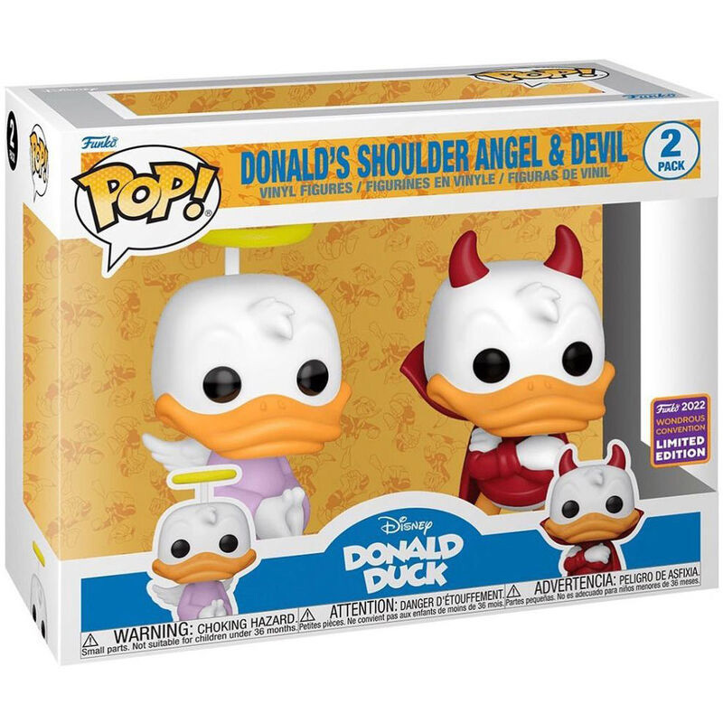 FUNKO POP! Donald Ángel y Diablo Excluido - Disney Donald