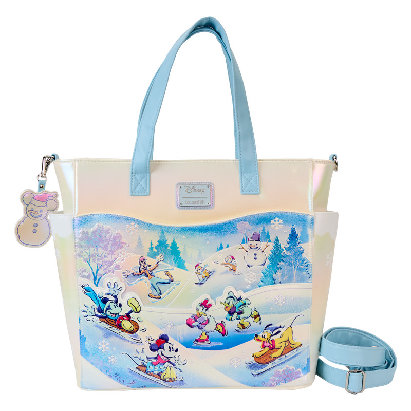 Mochilas convertible y Bolsa Tote de Mickey y Amigos en Winter Wonderland Scene - DISNEY LOUNGEFLY