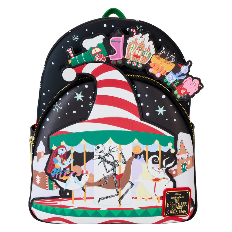 Mini Mochila carrusel de bastones de caramelo - DISNEY LOUNGEFLY Pesadilla antes de Navidad