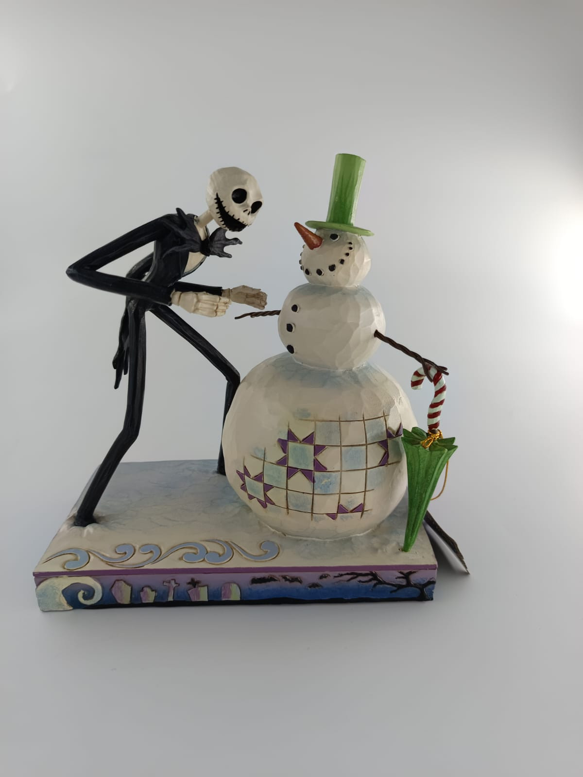 [DEFECTO] DISNEY TRADITIONS - EL SR. JACK CON EL MUÑECO DE NIEVE - NIGHTMARE BEFORE CHRISTMAS