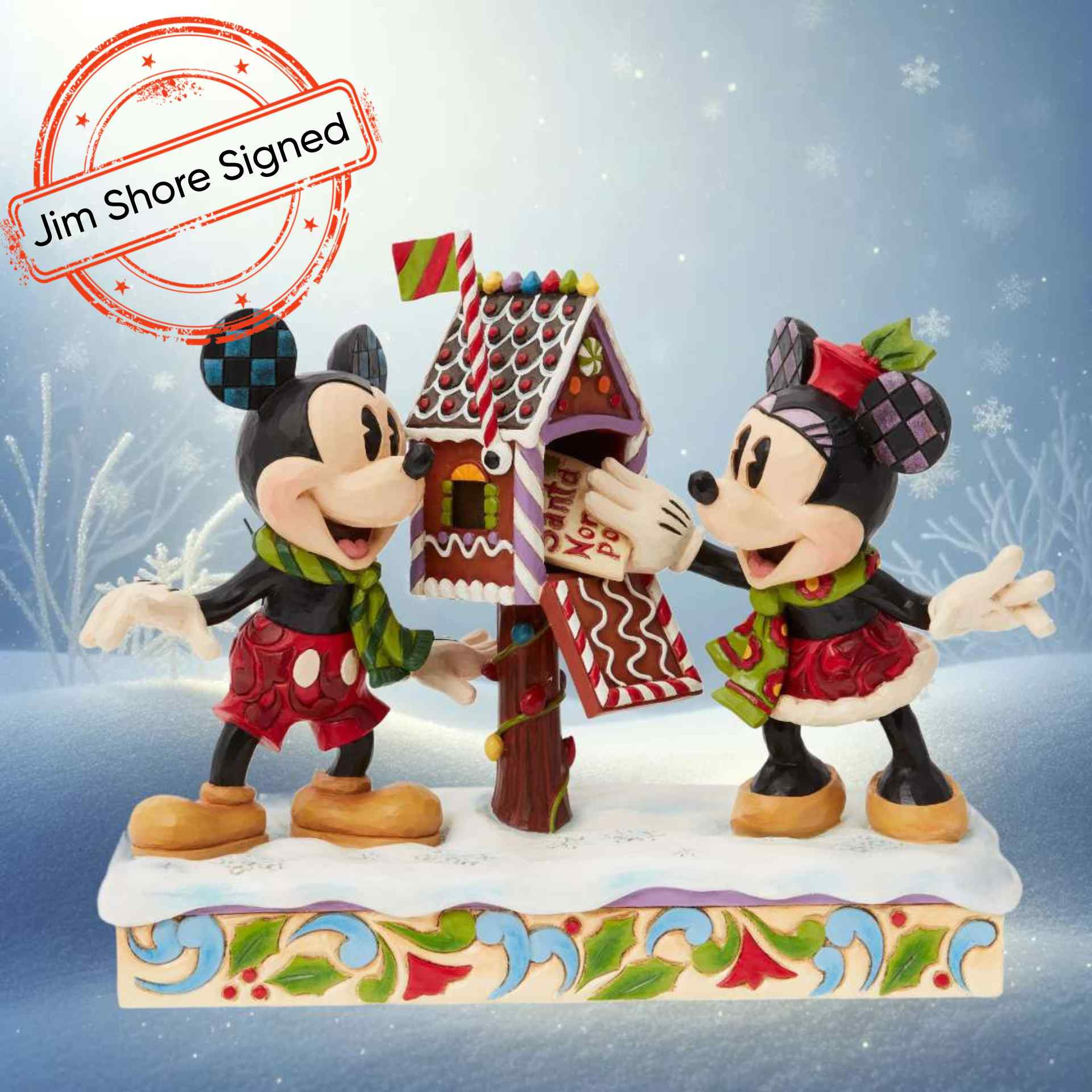 Buzón de Mickey y Minnie [Firmado por Jim Shore] - Disney Traditions