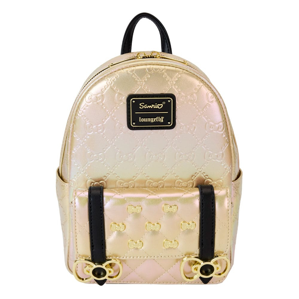 mochilas Hello Kitty 50th Anniversary de Loungefly Mini Metallic Gold