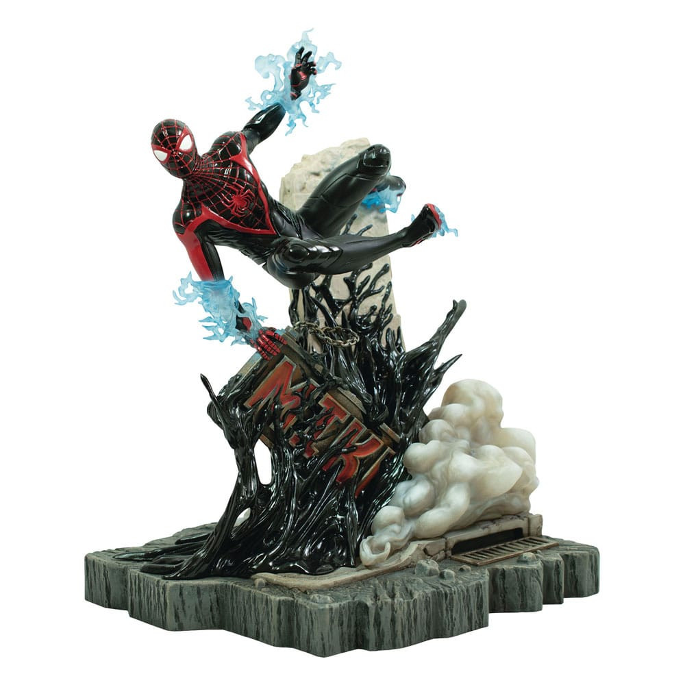 Diorama de lujo de Marvel Gallery de Hombre Araña 2 de Marvel Miles Morales (Gamerverse) de 25 cm