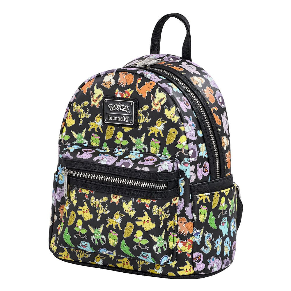 mochilas Pokemon de Loungefly Mini con estampado multipersonaje en Todo su extensión