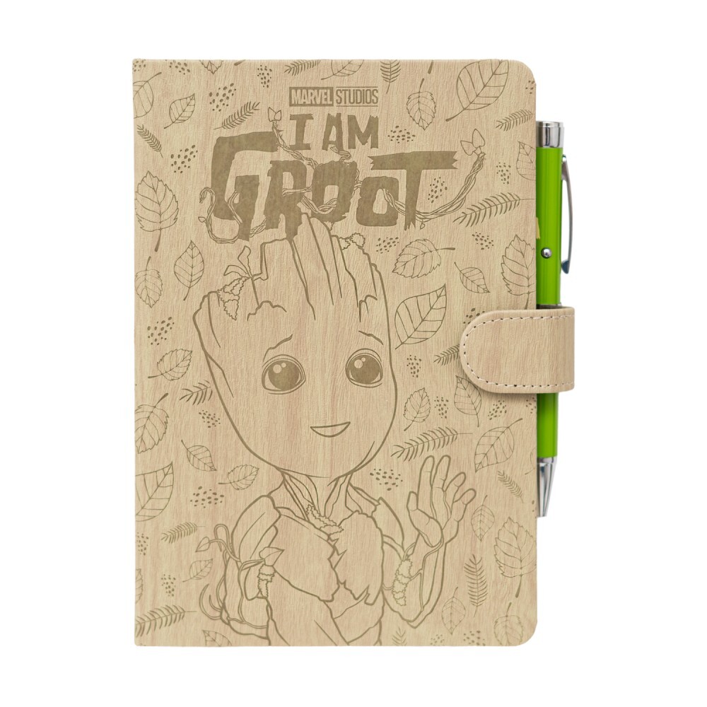 CUADERNO PREMIUM A5 CON LÁPIZ PROYECTOR GROOT - MARVEL