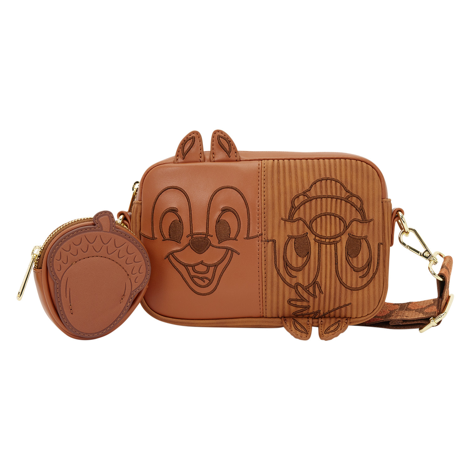 Bolso Bandolera de pana de Chip y Dale con monedero - Disney Loungefly