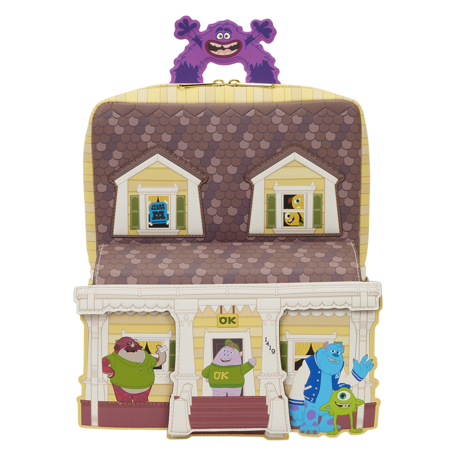 Mini Mochila con figura de la Casa Oozma Kappa - Disney-Pixar Loungefly Monsters University